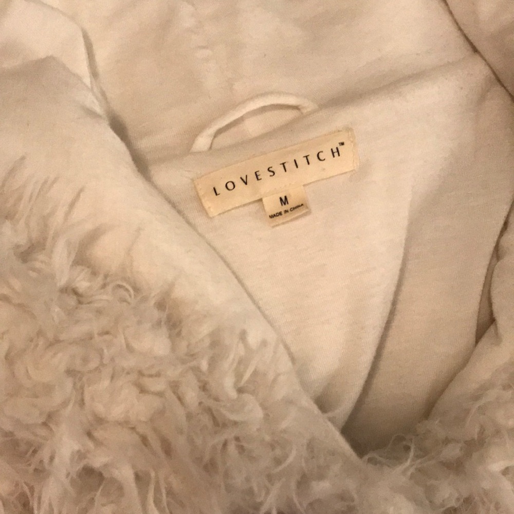 Love Stitch Luxe Faux Fur Cardigan - Size M - Picture 3 of 3